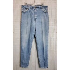 VTG Carhartt Jeans Mens Sz 40x36 (38x34) B17DST Cotton Denim Light Wash Tapered